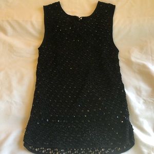 Black Sequin Top
